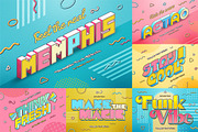 Memphis Text Effects, a Layer Style Add-On by Andrew Skoch Design (Thumbnail 1 of 9)