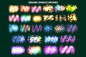 Procreate Sequins Glitter Brush Set