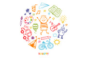 Children's drawing vector set, an Education Illustration by Hala (Thumbnail 5 of 5)
