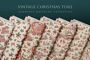 Vintage Holiday Toile Pattern Bundle, a Pattern Graphic by Olya Creative (Thumbnail 2 of 31)