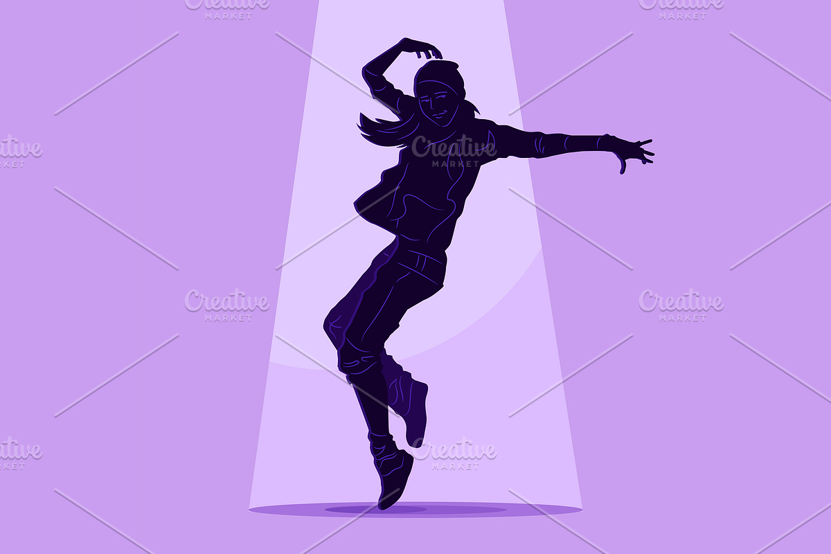 Urban Dancer Silhouette Set, a Person Illustration by MISS CHATZ (Photo 1 of 3)