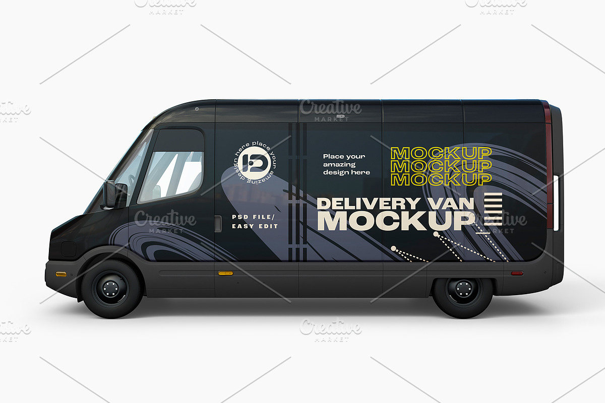 Delivery Van Mockup Set, an Advertising Mockup by ForgeDesign (Photo 5 of 7)