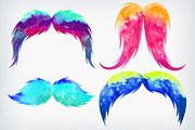 Watercolor Mustache Clip Art, a Decorative Illustration by Mgd.Design (Thumbnail 3 of 3)