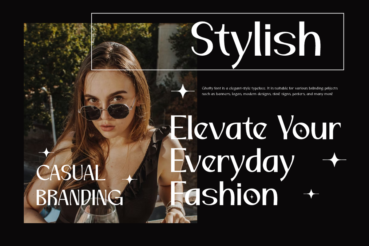 Ghofty - Modern Brand Font, a Script Font by QR Design Studio (Photo 5 of 13)