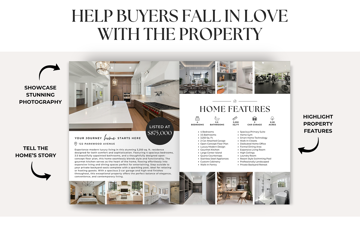Real Estate Listing Brochure, a Brochure Template by BrandhavenStudio (Photo 3 of 11)