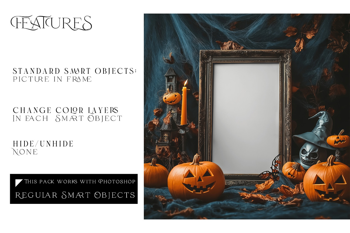 Halloween Spooky Frames Collection, a Household Mockup by mock-ups (Photo 3 of 16)