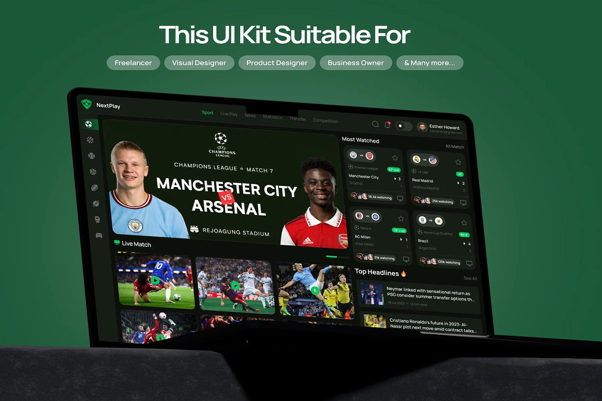 NextPlay Dashboard UI Kit, a Social Media Template by Creative Perspective (Photo 6 of 6)