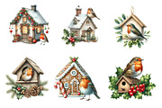 Christmas Robin Watercolor Clipart, an Illustration by Designworld (Thumbnail 3 of 3)