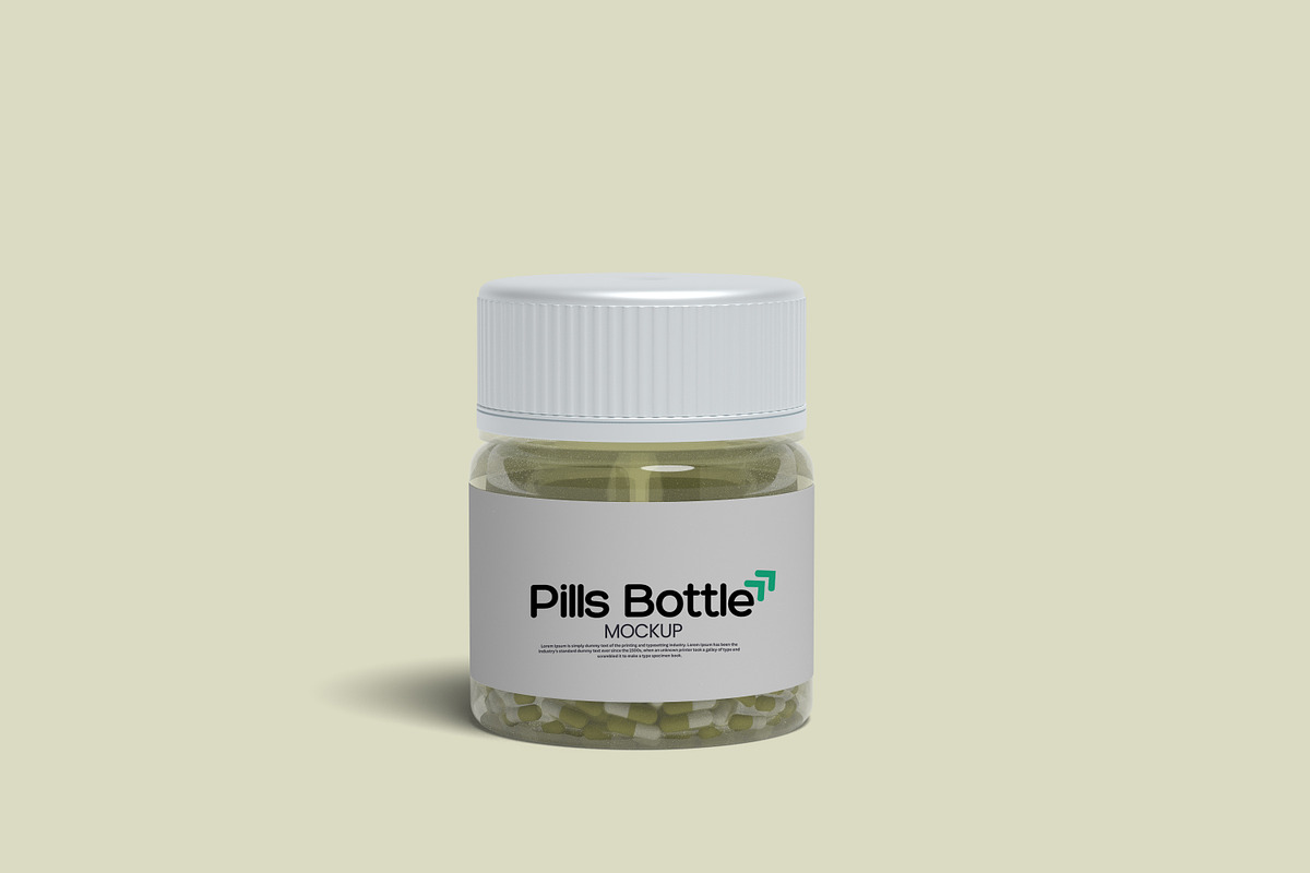 Pills Bottle Mockup, a Packaging Mockup by ulfatunnazira (Photo 2 of 8)