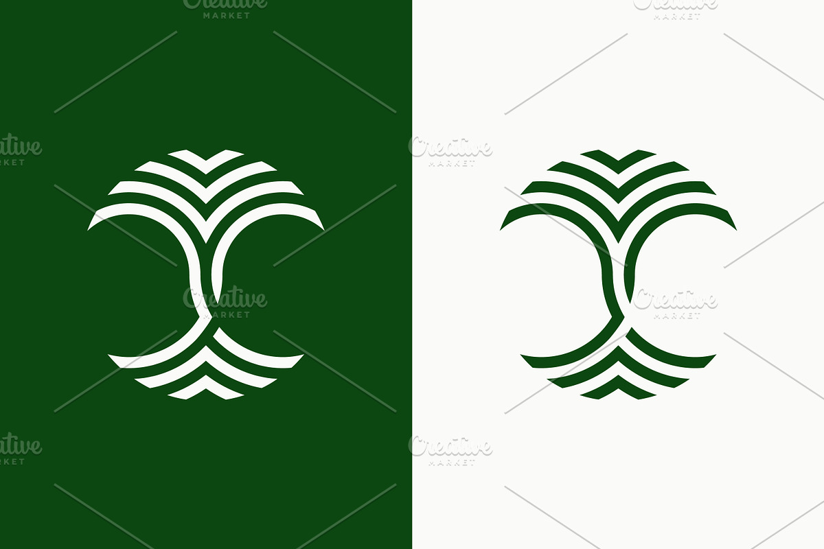Palm Tree Monogram Elegant Line Logo, a Branding & Logo Template by Signatoro (Photo 4 of 4)