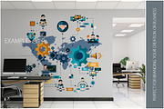 OFFICE Wall Mockup Bundle, a Print Template by Yuri-U (Thumbnail 10 of 15)