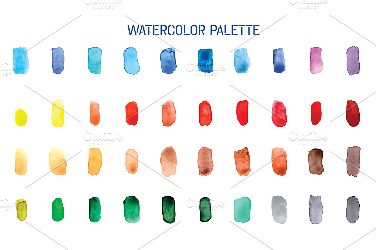 №13 Color Palette Watercolor, set 1, a Texture Graphic by Rasveta (Photo 2 of 2)