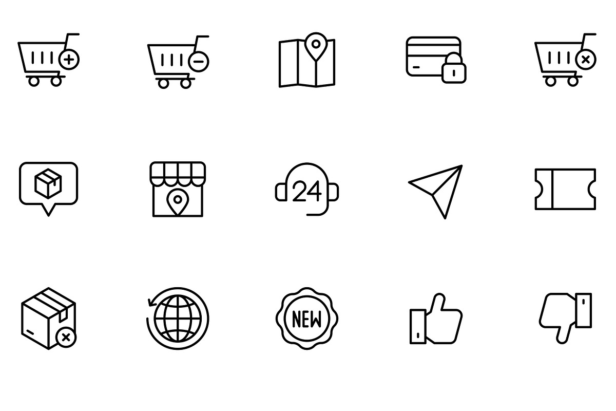 Big E-Commerce / Shopping Icon Set, an Icon by soglamun (Photo 2 of 3)