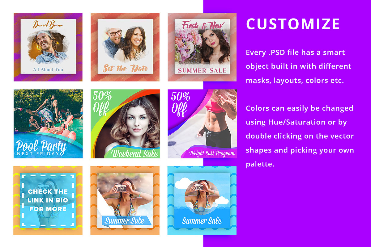 Instagram Video Photoshop Templates, a Social Media Template by Brandspark (Photo 6 of 10)