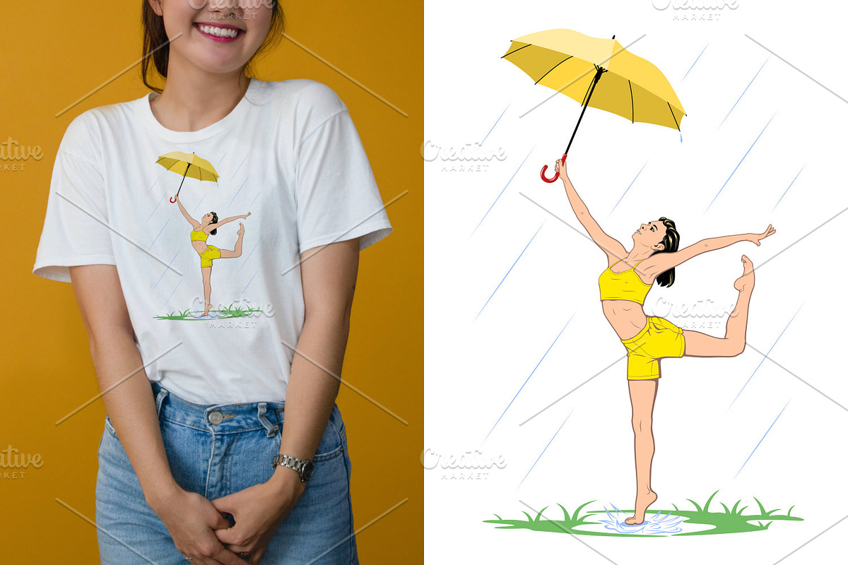Girl Dancing in the Rain, a Person Illustration by Yurals Art (Photo 5 of 7)
