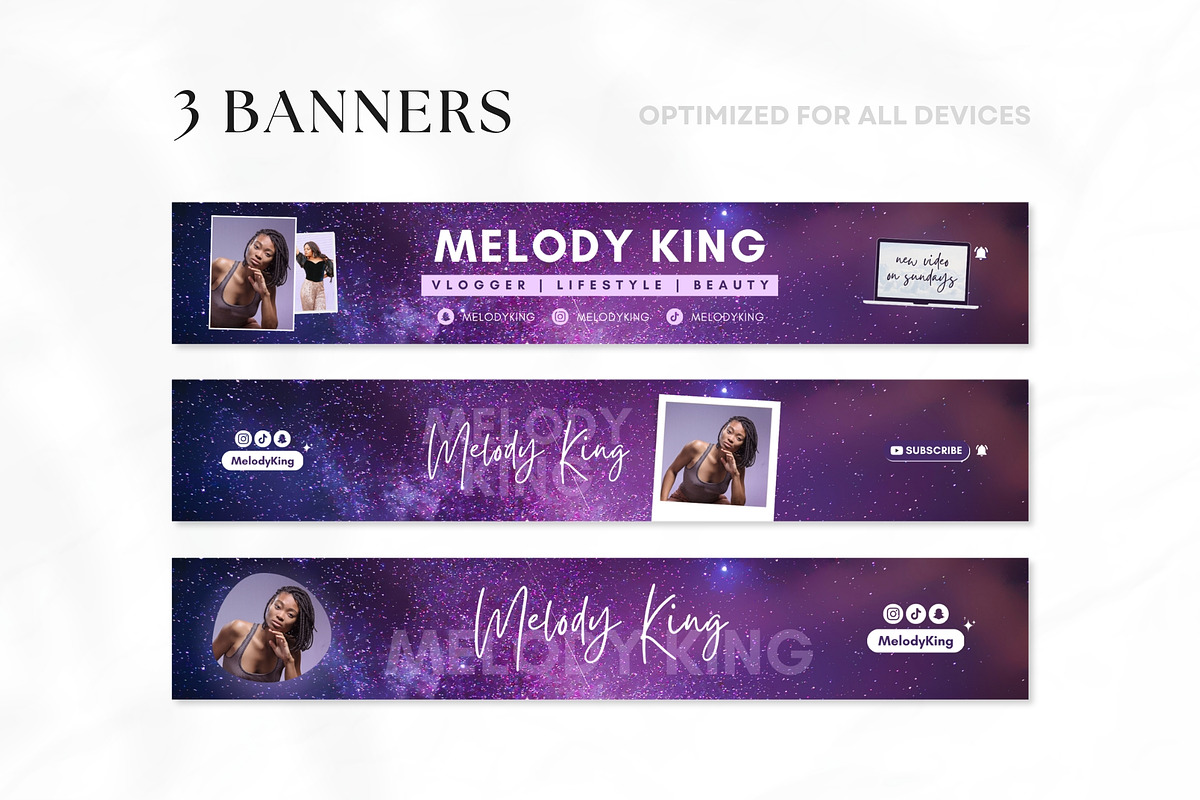 YouTube Channel Branding Kit | Canva, a Social Media Template by OniriqveDesigns (Photo 3 of 10)