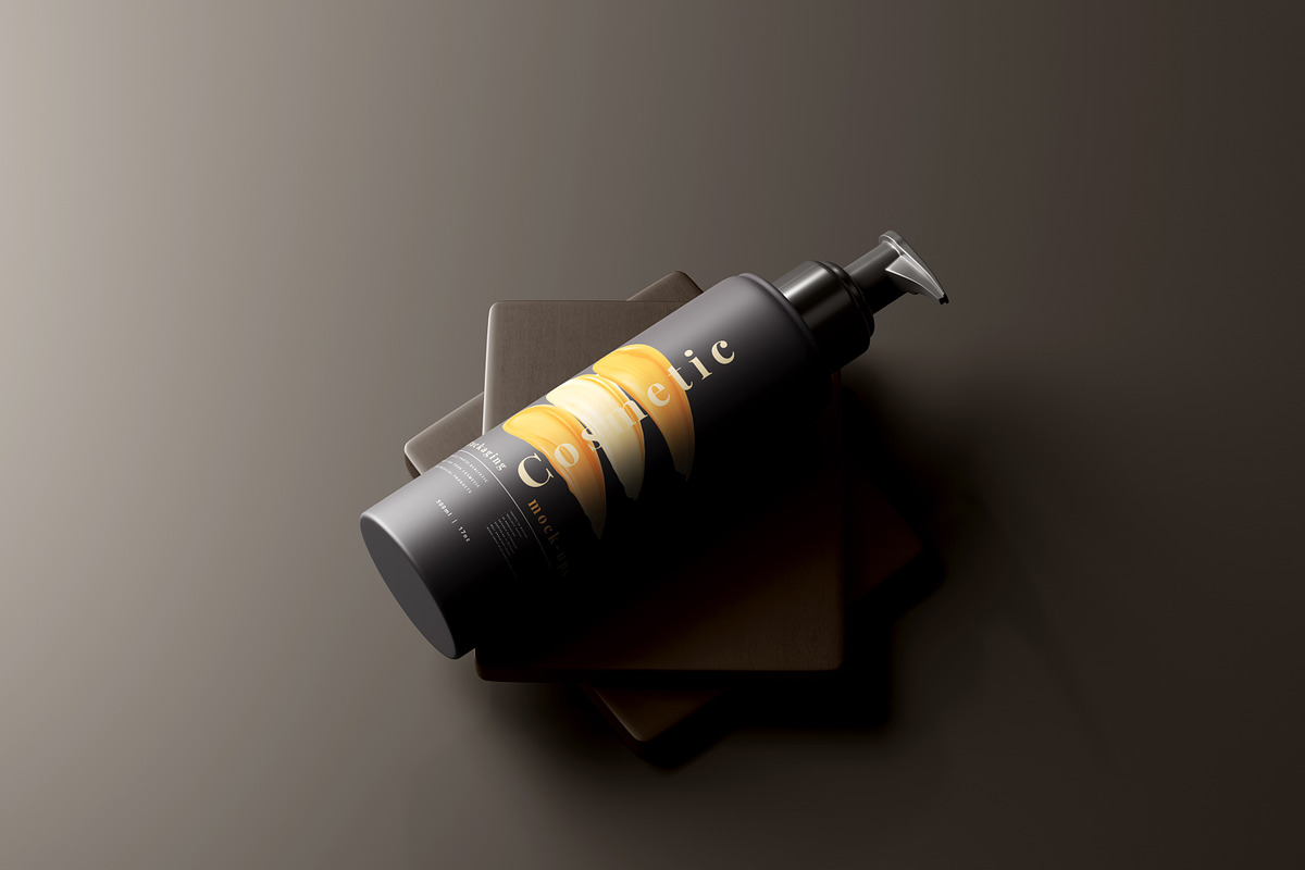 Dark Plastic Cosmetic Mockup Bundle, a Cups & Container Mockup by pmvch (Photo 64 of 111)