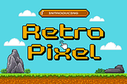 Retro Pixel, a Sans Serif Font by Sronstudio (Thumbnail 1 of 10)
