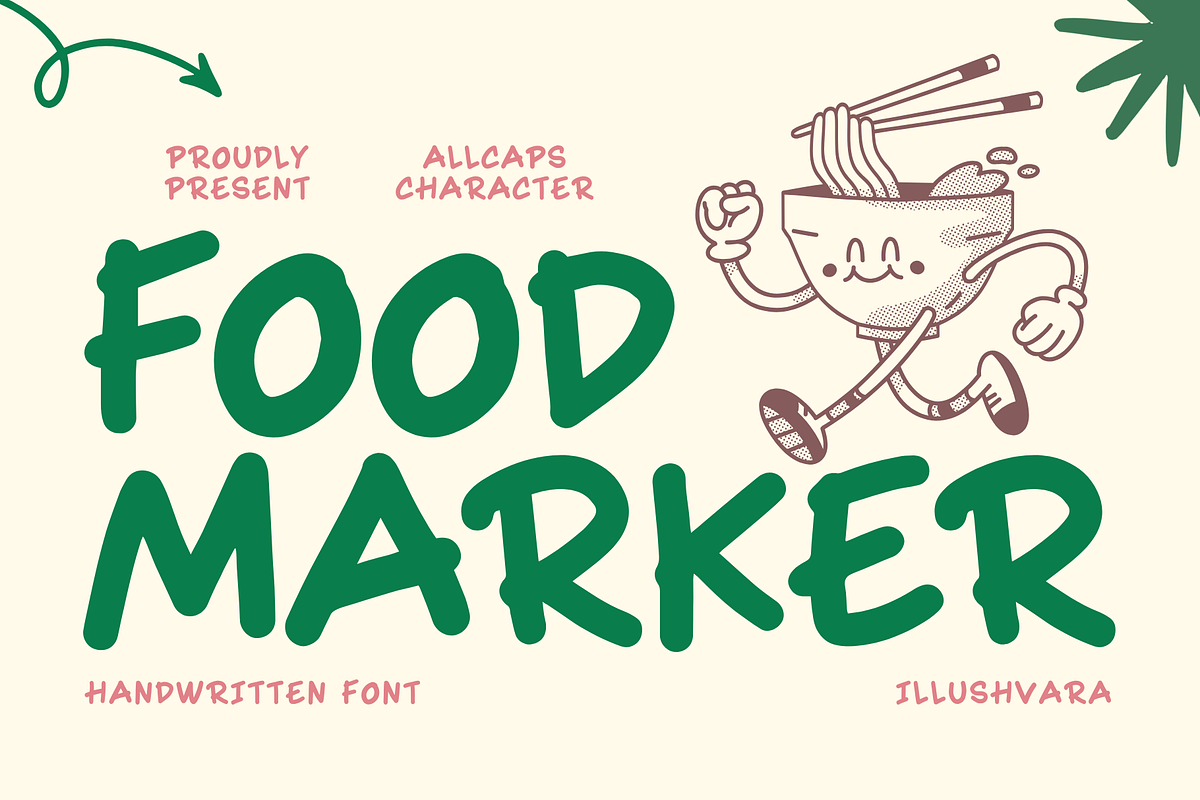 Food Marker - Handwritten Food Font, a Handwritten Font by Illushvara Design (Photo 1 of 10)