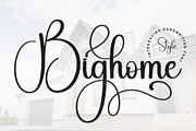 Bighome | Script Font, a Handwritten Font by Scratchones (Thumbnail 1 of 9)