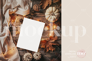 Halloween 5x7 Invitation Card Mockup