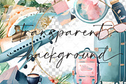 Travel Clipart Collection, an Illustration by BigCakeBee (Thumbnail 2 of 4)