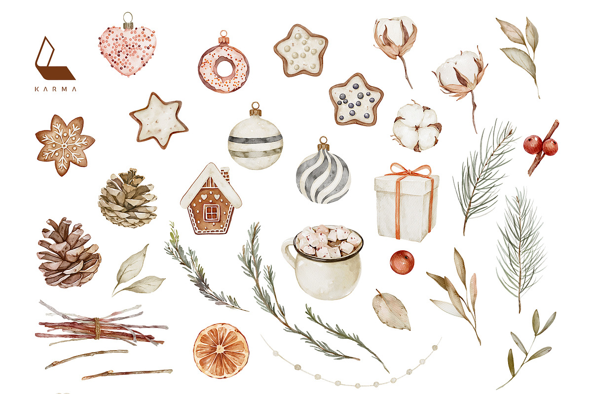 Merry & Bright Christmas Set, a Decorative Illustration by Karma (Photo 22 of 22)
