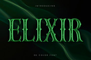 Elixir 3D SVG Bitmap Font, a Serif Font by The Creative Bix (Thumbnail 1 of 9)