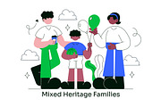 10 Mixed Heritage Families, a Person Illustration by denayunebgt (Thumbnail 4 of 4)