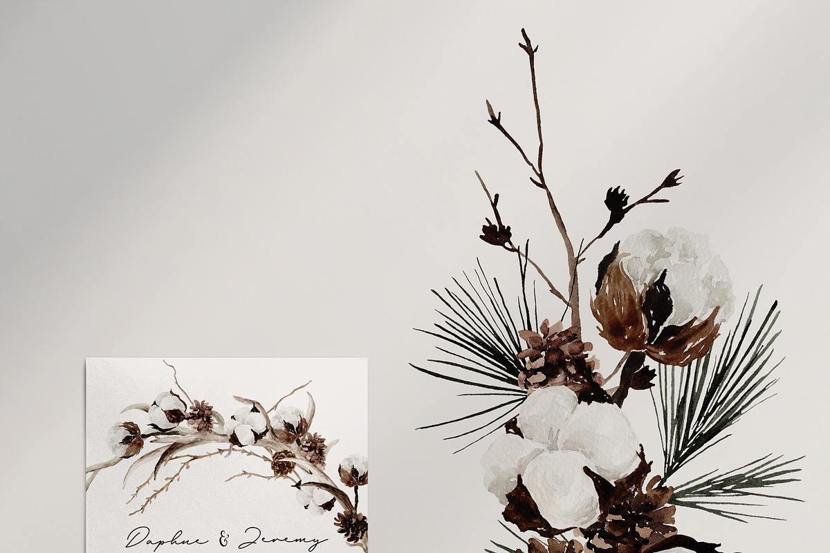 Watercolor flower - Dusty Winter, an Illustration by Beigetime (Photo 5 of 14)