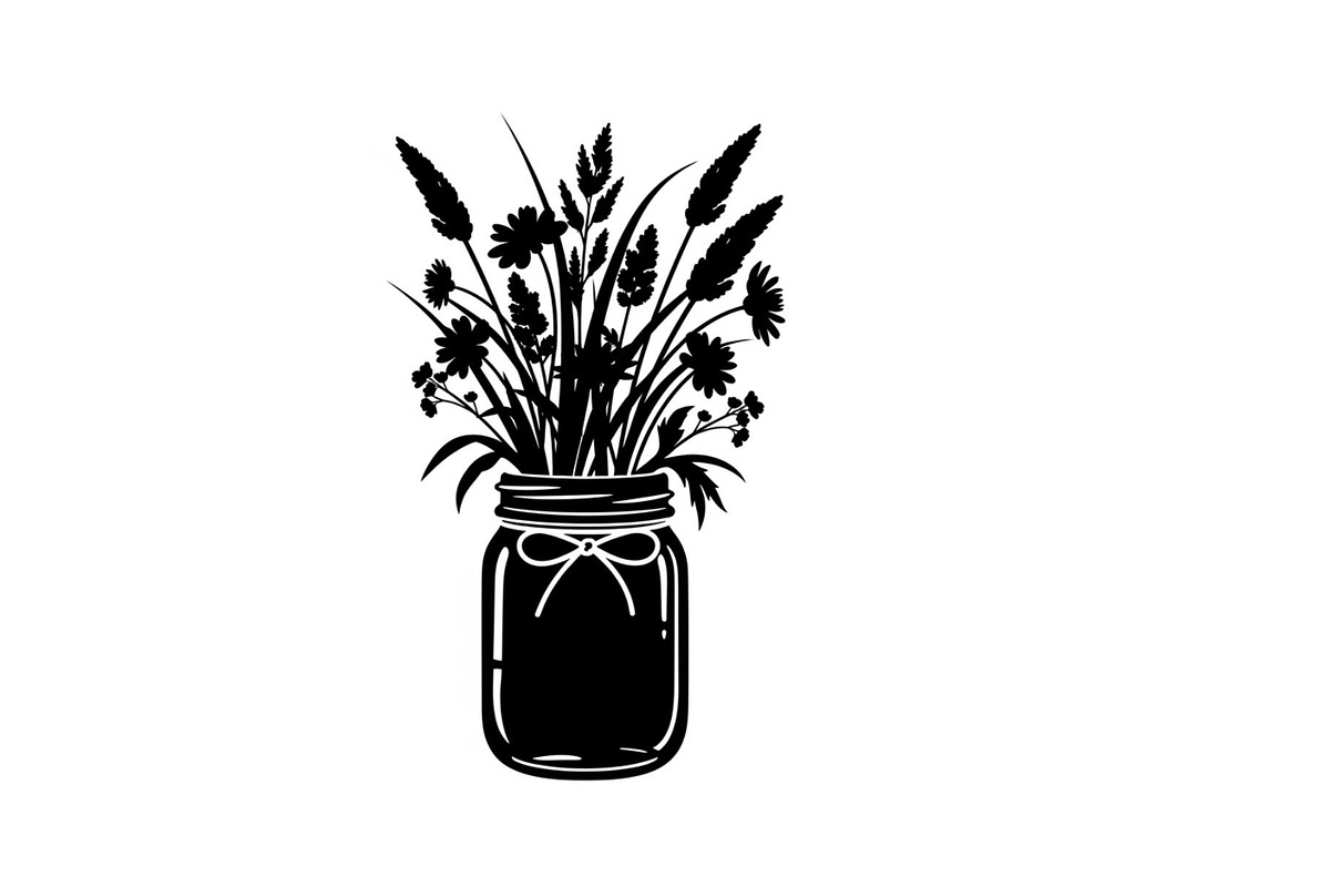 Wildflower Mason Jar SVG Bundle, an Illustration by Designs_River (Photo 30 of 31)