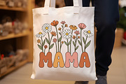 Retro Mama , Mom Flower Mother's Day, a Seasonal Illustration by Sublimation Artist (Thumbnail 8 of 9)