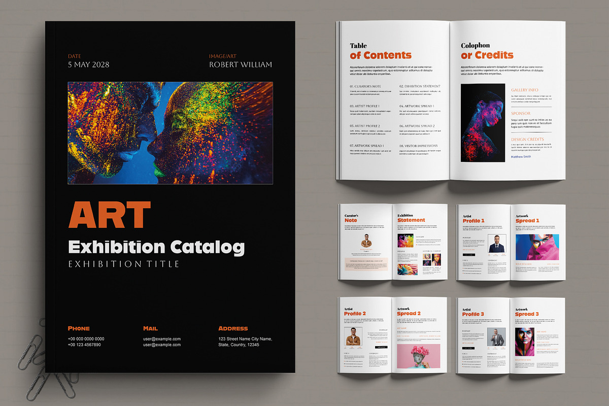 Modern Art Exhibition Catalog Design, a Brochure Template by MightyDesign (Photo 1 of 6)