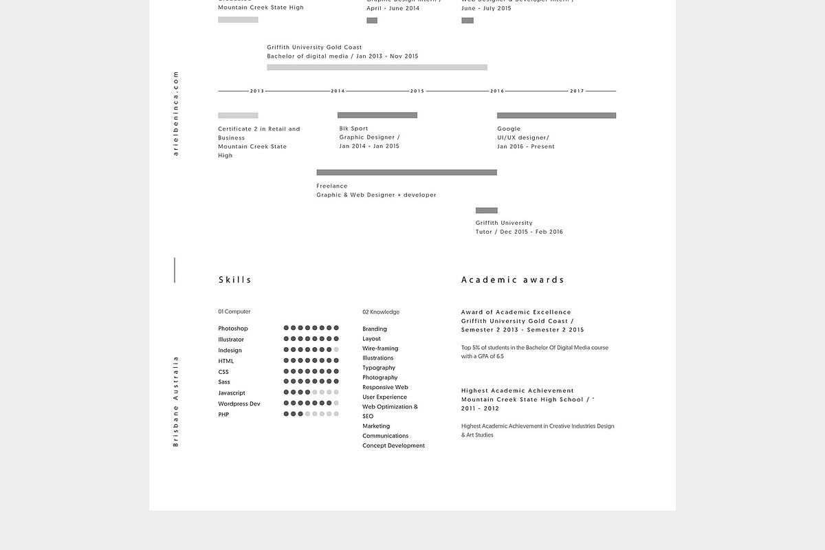 Minimal timeline resume template AI, a Resume Template by Omnify (Photo 3 of 3)