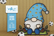 Summer Gnome 3D SVG Multilayered Cut, a Decorative Illustration by Volt_Design (Thumbnail 2 of 3)