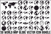 World Map Globe Vector Icon Bundle, an Illustration by Designs_River (Thumbnail 1 of 51)