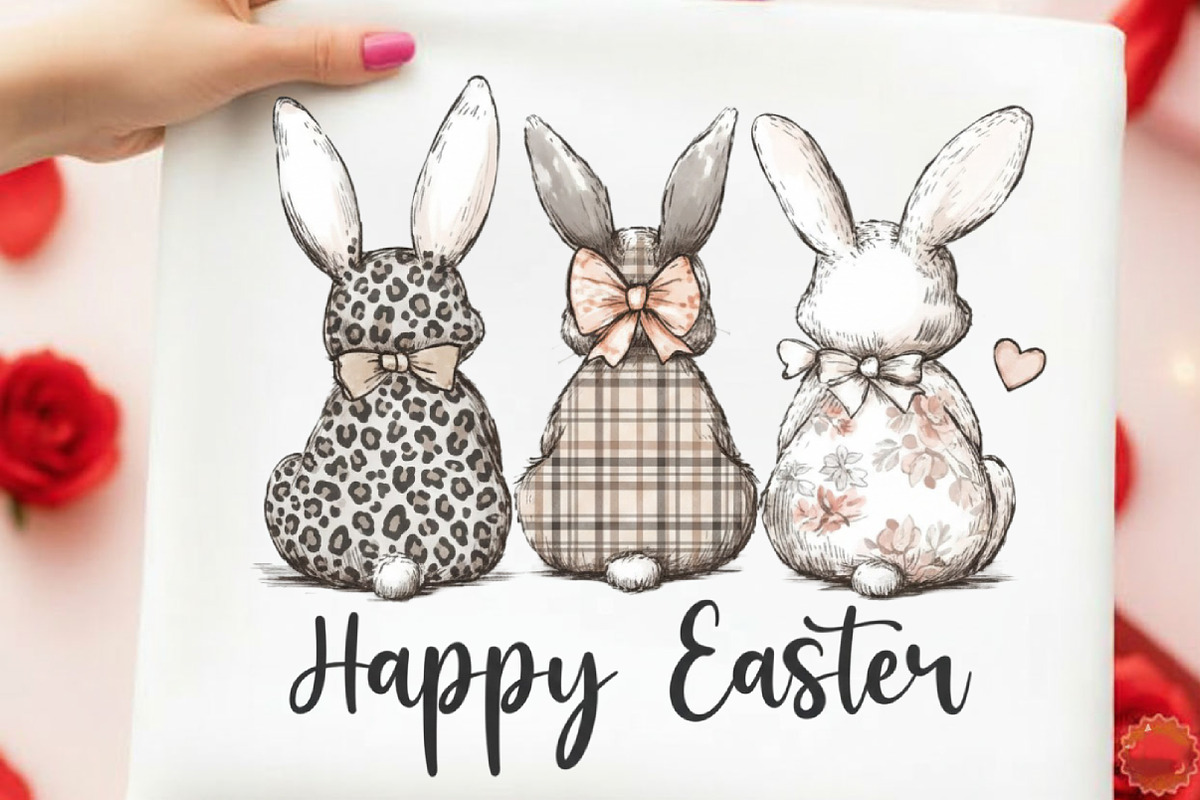 Happy Easter PNG Coquette Easter Bun, an Illustration by designcity5 (Photo 8 of 9)
