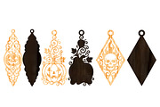 Halloween Ornaments Laser Cut SVG, an Object Graphic by DreamCafeArt (Thumbnail 8 of 12)