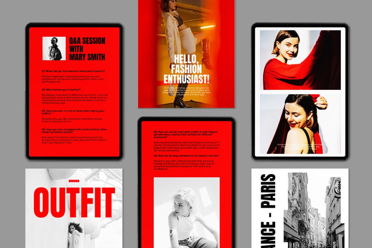 Red Bold Magazine Fashion E-Magazine, a Templates & Theme by graphicook (Photo 3 of 5)