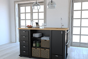 Kitchen island 0304, a Furniture 3D Model by inDahouze (Thumbnail 1 of 9)