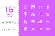 Travel Icons, a Solid Icon by filborg (Thumbnail 1 of 2)
