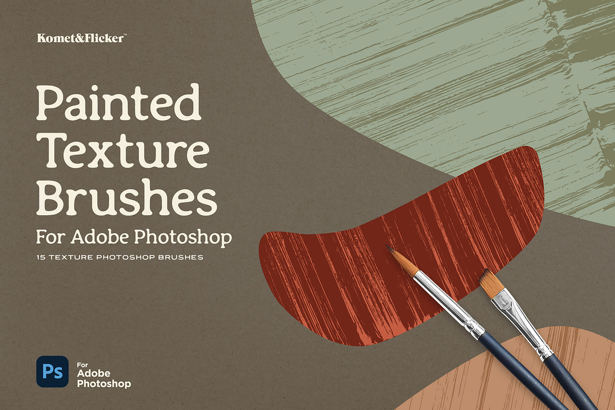 Painted Texture Brushes for PS, a Brush Add-On by Komet & Flicker (Photo 1 of 12)