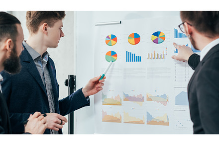 corporate meeting business analysis, a Person Photo by Photo Drive Studio