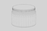 Cream jar 3d model 03, an Object 3D Model by fahad121 (Thumbnail 6 of 6)