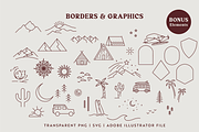 Outdoor Line Art Graphic Set, a Branding & Logo Template by Ellen Carty Design (Thumbnail 8 of 12)