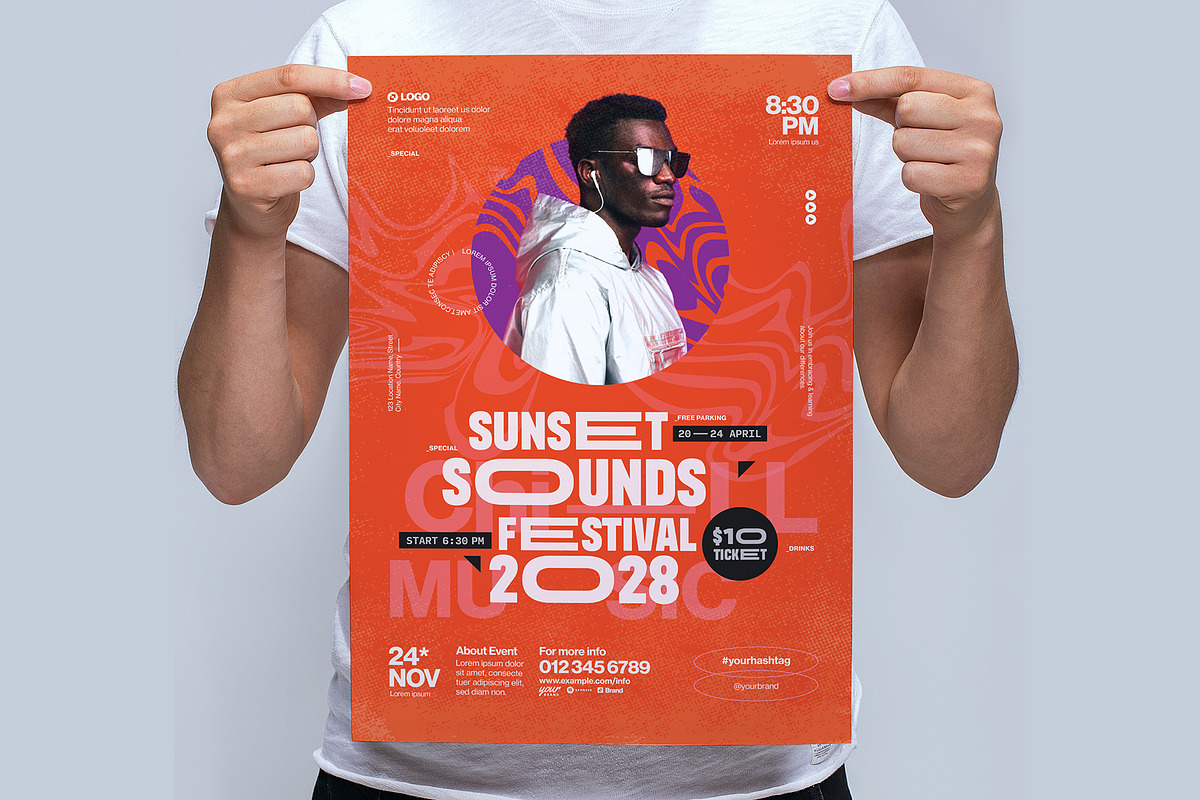 Music Festival Poster Template, a Poster Template by BrandPacks (Photo 3 of 5)