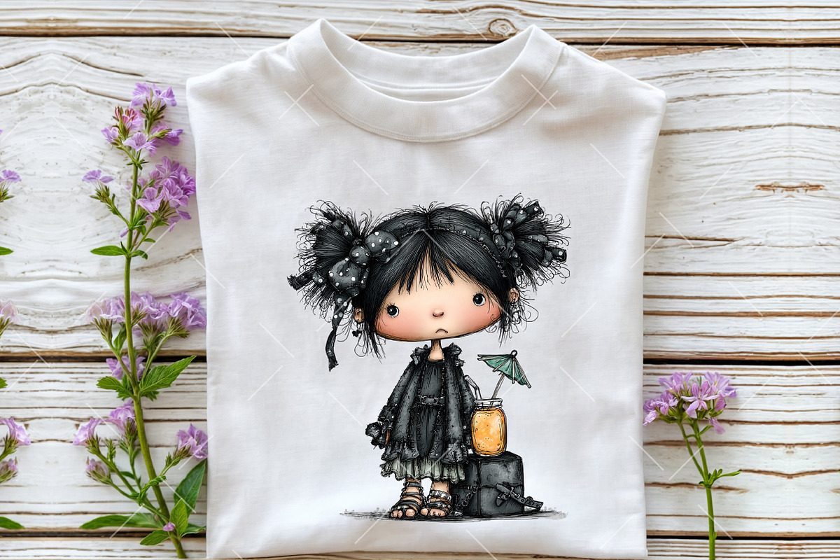 Whimsical Gothic Summer Clipart PNG, an Illustration by OK Design (Photo 6 of 6)