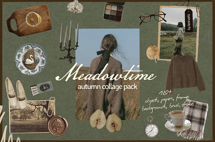 Meadowtime Autumn Collage Pack, an Object Graphic by lerinartstudio