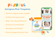 Kids Theme Instagram Post Templates, a Social Media Template by Hell Yeah Designs (Thumbnail 4 of 14)