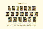 Unispare Condensed Slab Serif, a Slab Serif Font by Letterhend Studio (Thumbnail 8 of 10)